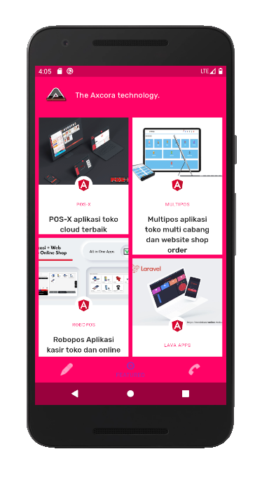 Pembuatan website , aplikasi kasir toko,aplikasi restoran cafe ,aplikasi sekolah , dan aplikasi android app bundle.